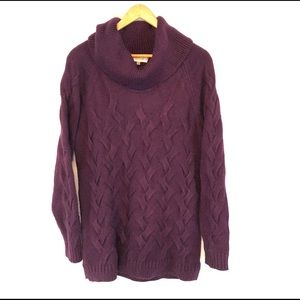 Calvin Klein Sweaters - Calvin Klein Purple Cable Knit Cowl Neck Sweater Calvin Klein Sweaters - Calvin Klein Purple Cable Knit Cowl Neck Sweater